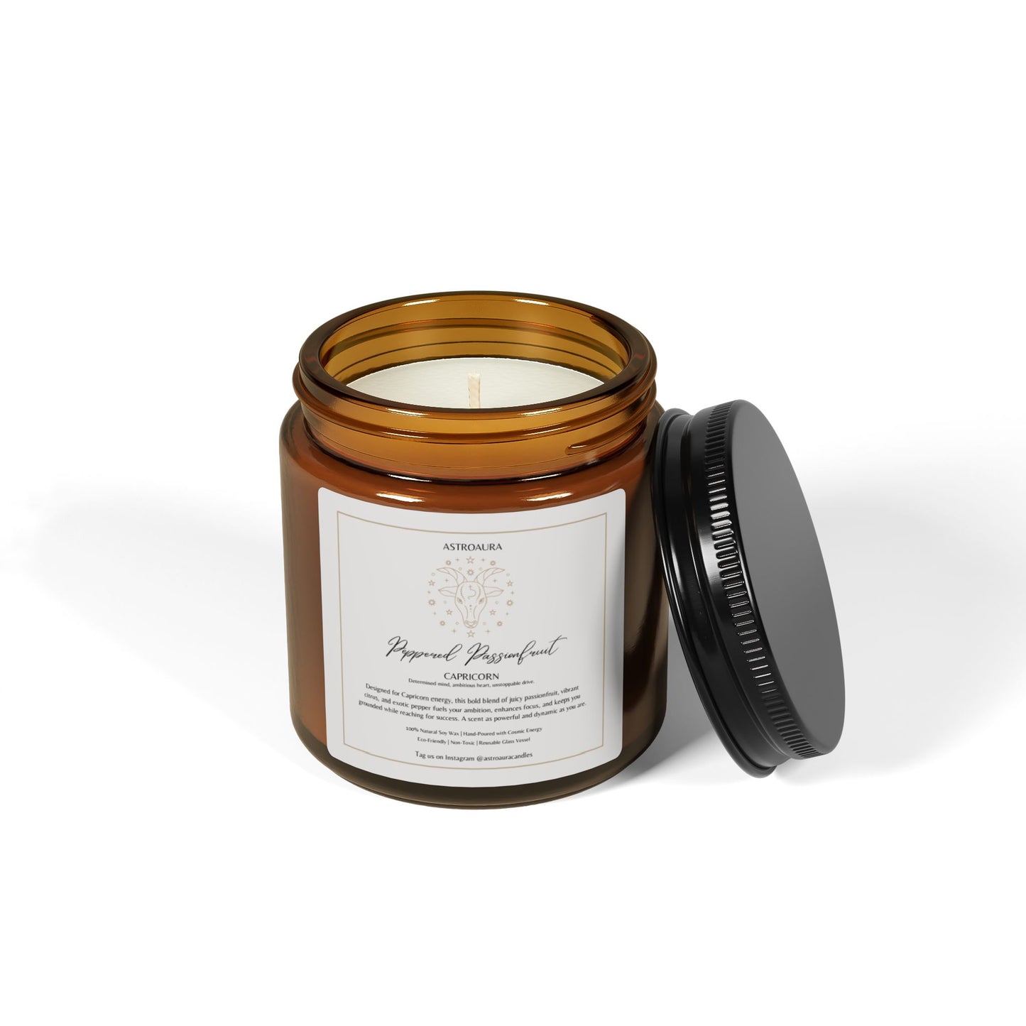 Capricorn Zodiac Candle – Peppered Passionfruit | A Bold & Motivating Scent for Ambition